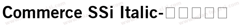 Commerce SSi Italic字体转换
